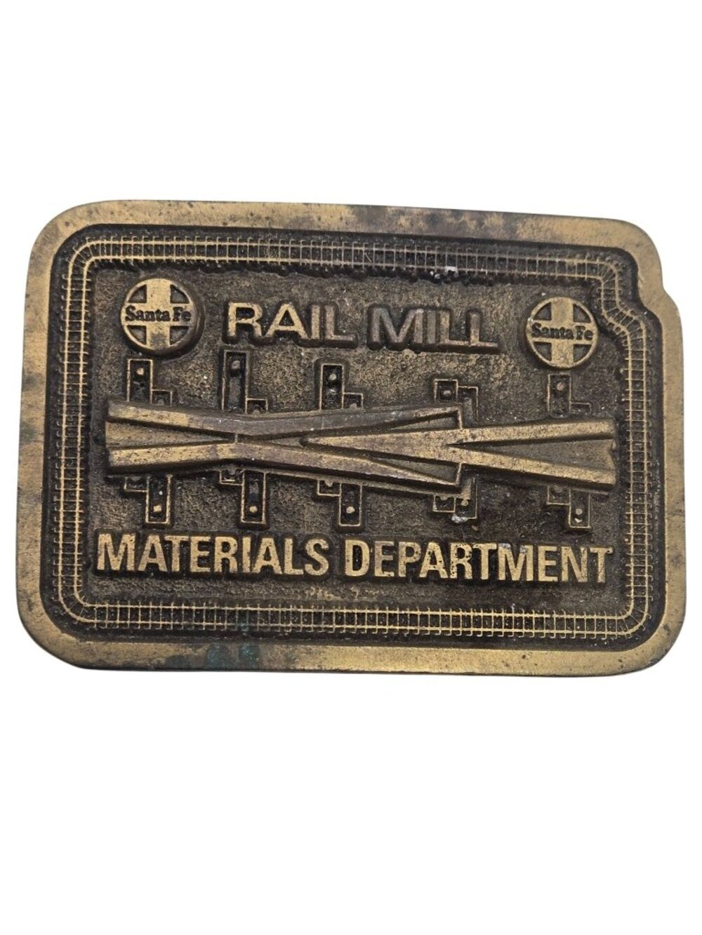 Santa Fe Rail Mill Belt Buckle Materials Department Limited Edition 1979 Train